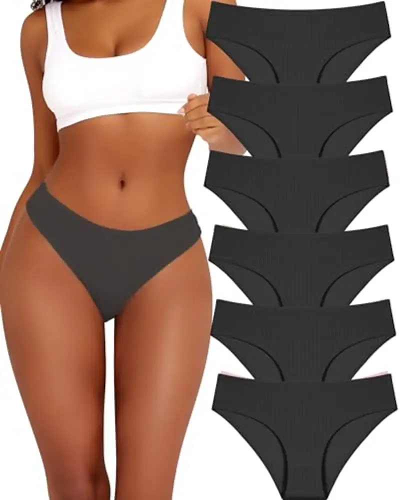 BeReady Confezione da 6 Mutande da Donna in Cotone Elasticizzato Slips Cotone Hipster comode Biancheria Intima Cotone