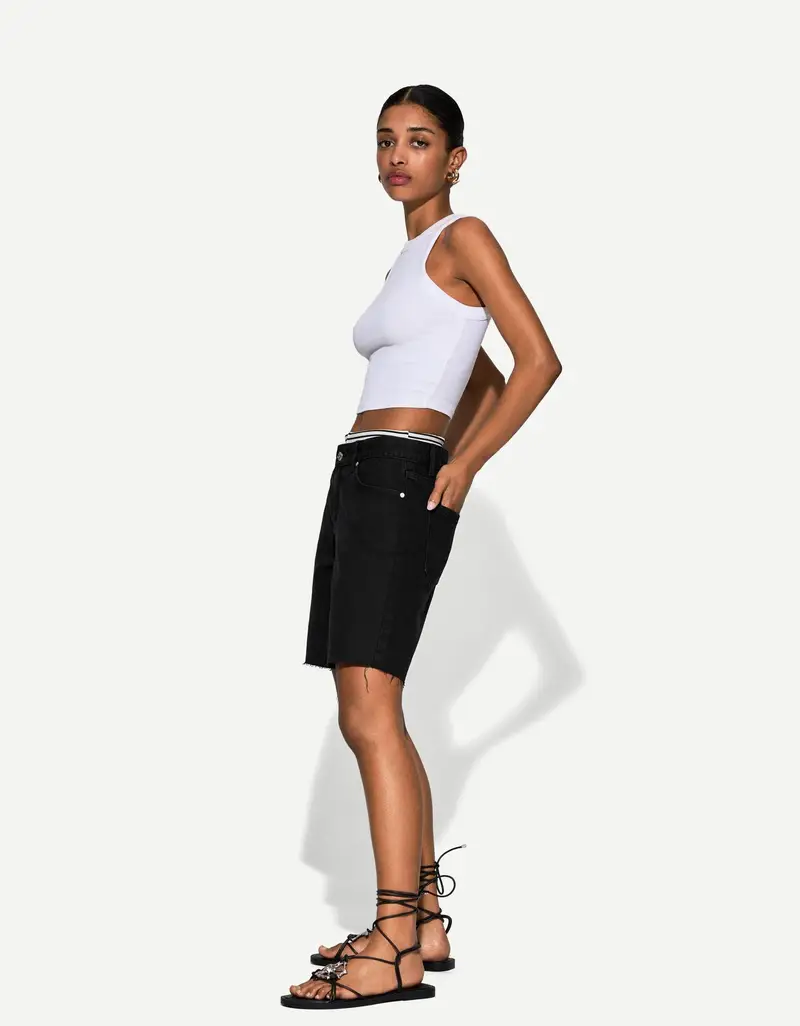 Bershka Bermuda Donna Nero 2703183