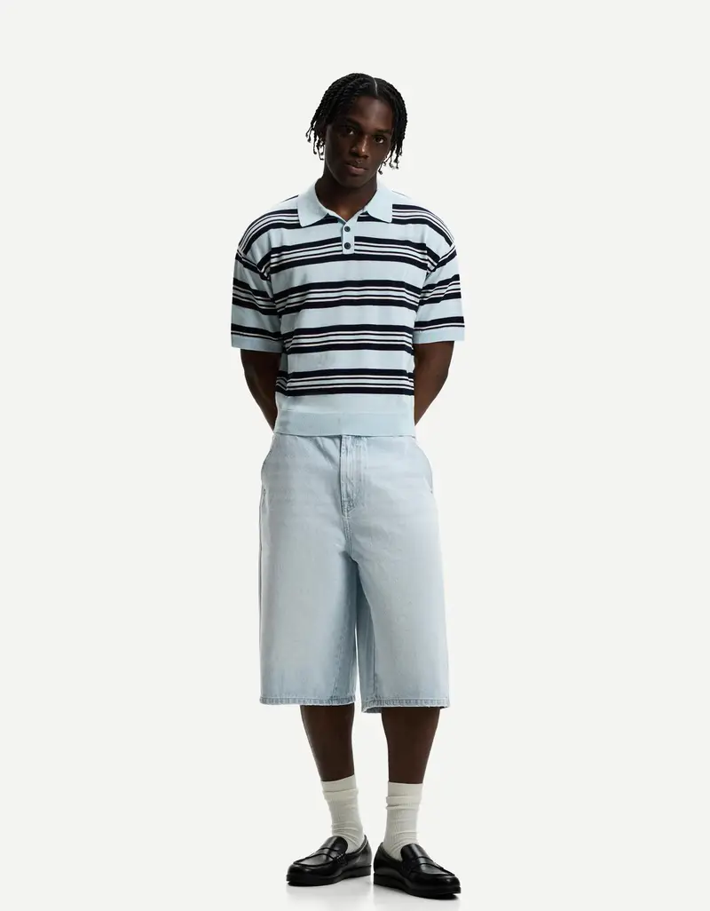 Bershka Bermuda Uomo Azzurro 2012326