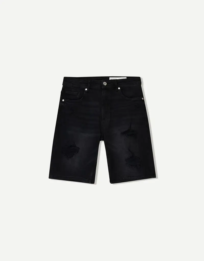 Bershka Bermuda Uomo Nero 2703203