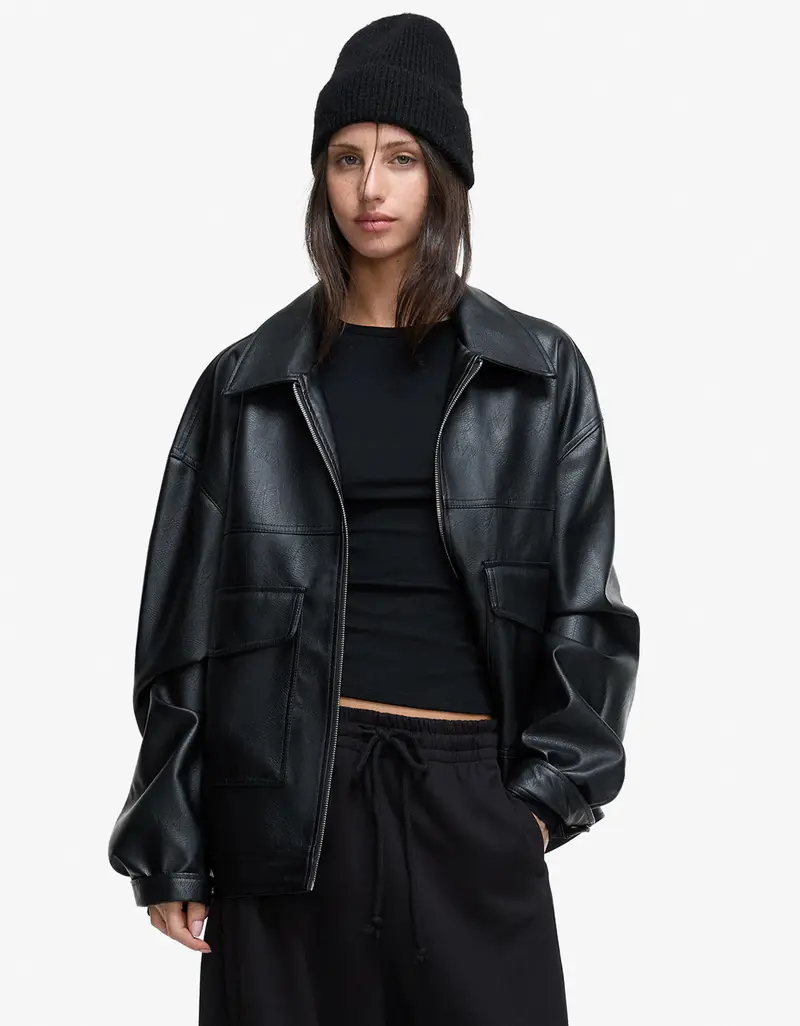 Bershka Berretto Basic Donna Nero