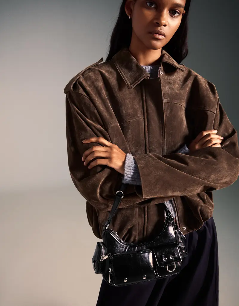 Bershka Borsa a spalla Donna Nero 4176950