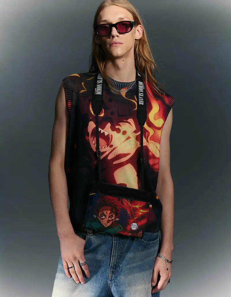 Bershka Borsa a tracolla Uomo Nero 2703427