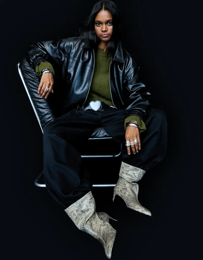 Bershka Giubbotto In Finta Pelle Donna Nero