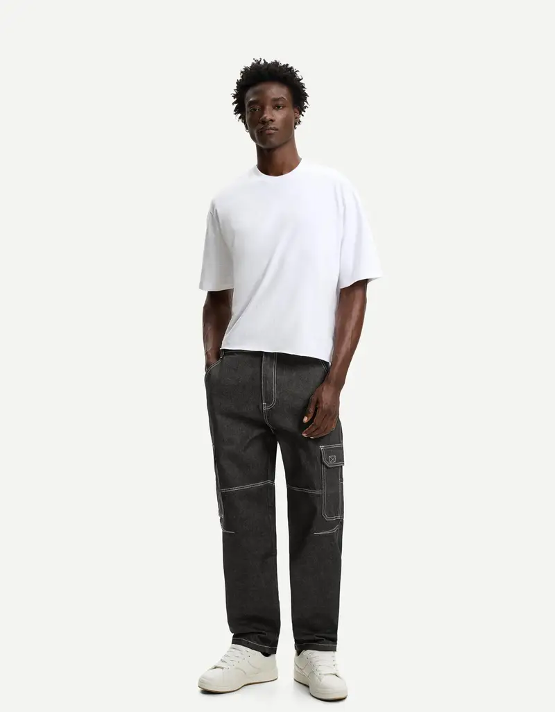 Bershka Jeans Uomo Nero 2703597