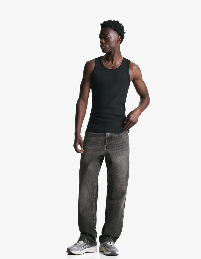 Bershka Jeans Uomo Grigio 2012150