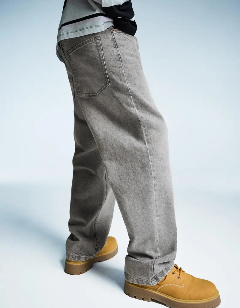 Bershka Jeans Uomo Grigio 2703598