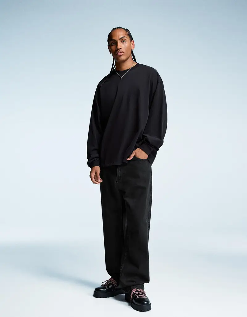 Bershka Jeans Uomo Nero 2703599