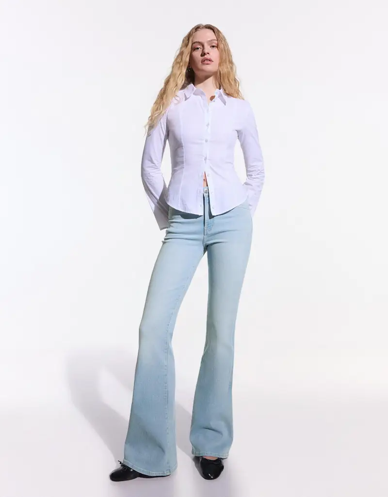 Bershka Jeans Donna Azzurro 4131303