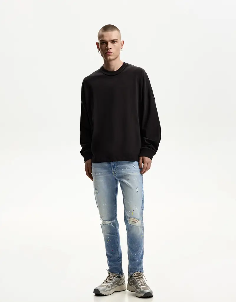 Bershka Jeans Uomo Azzurro 2012246
