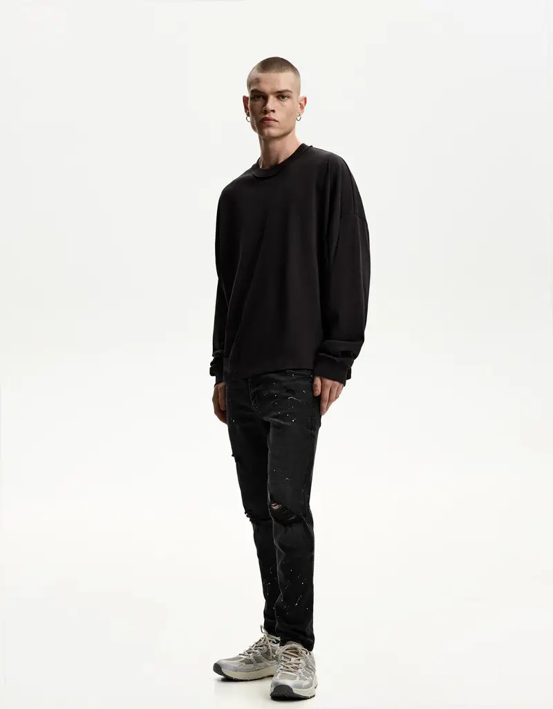 Bershka Jeans Uomo Nero 2702953
