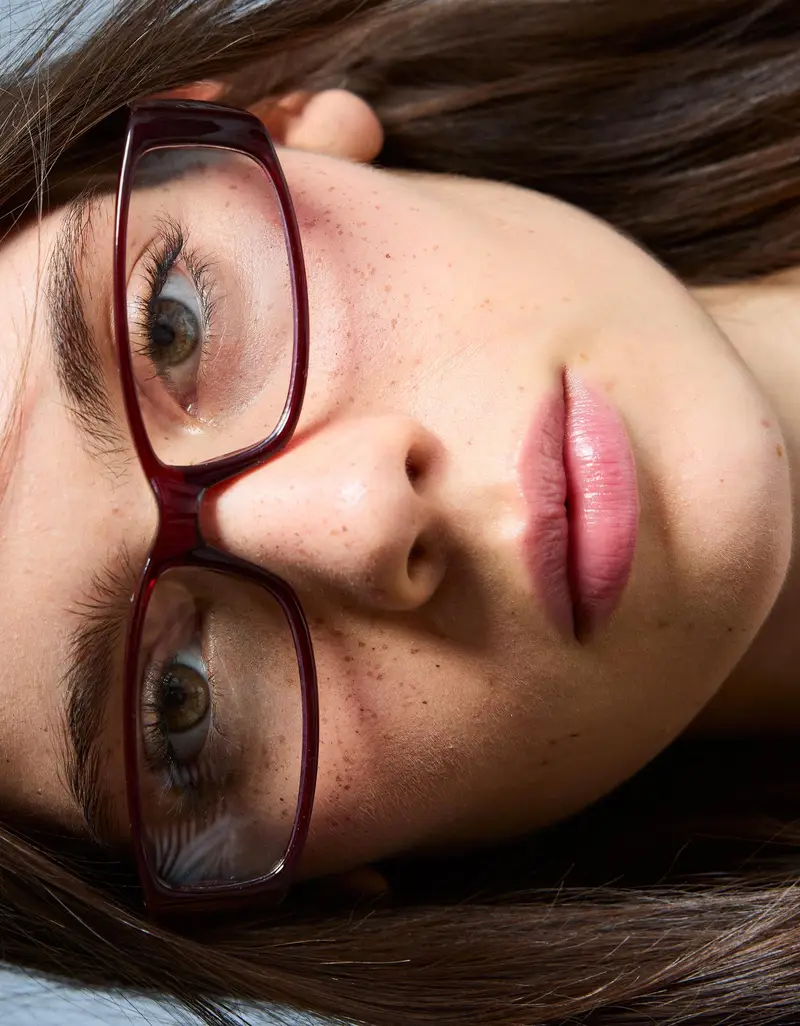 Bershka Occhiali Rettangolari Con Montatura In Pasta E Filtro Luce Blu Donna Bordeaux