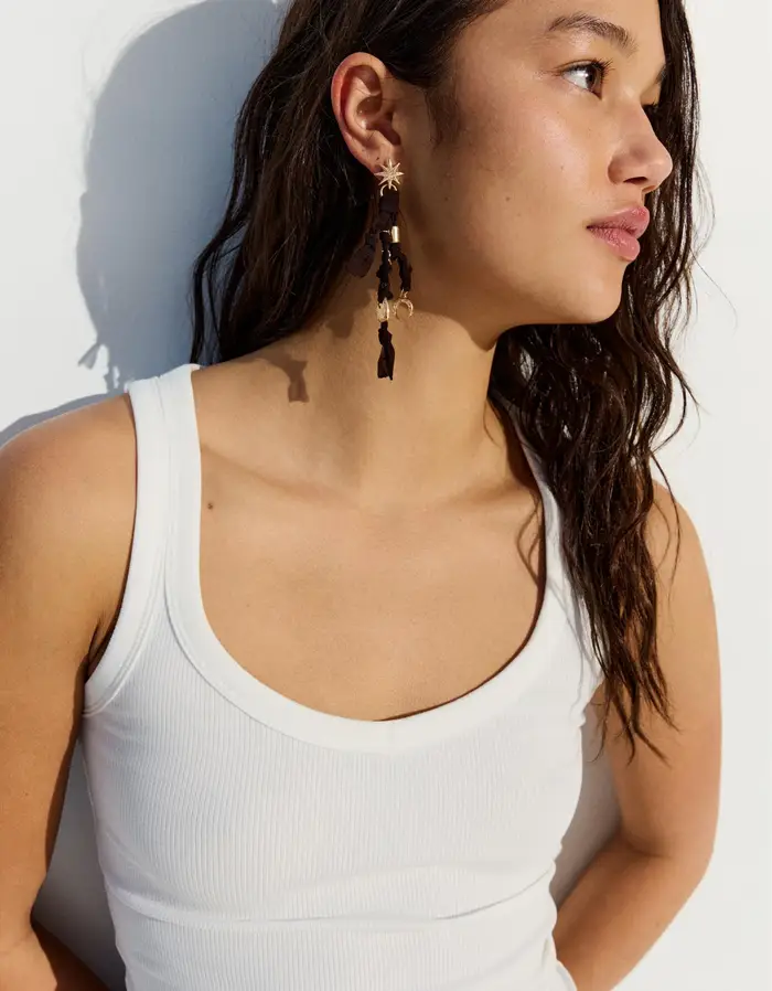 Bershka Orecchini A Cascata Di Ciondoli Donna Oro
