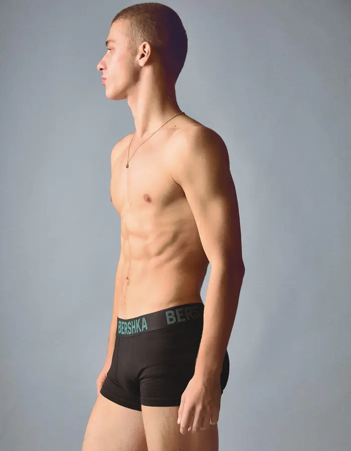 Bershka Pacco 3 Boxer Stampa In Vita Uomo Kaki