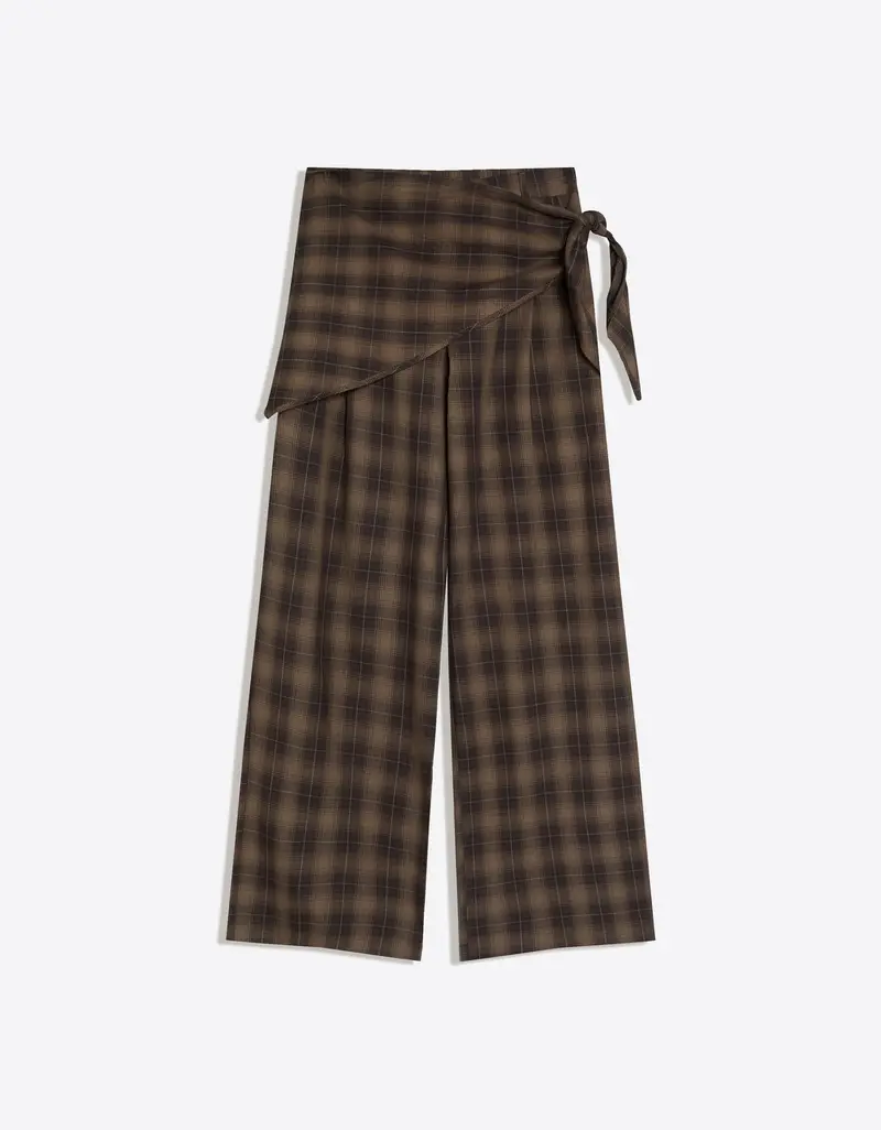 Bershka Pantaloni Tailored Fit Foulard Donna Marrone