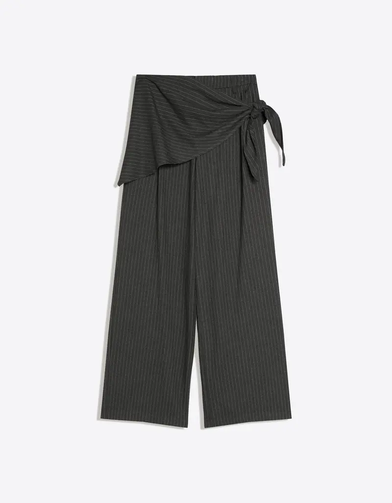 Bershka Pantaloni Tailored Fit Foulard Donna Nero