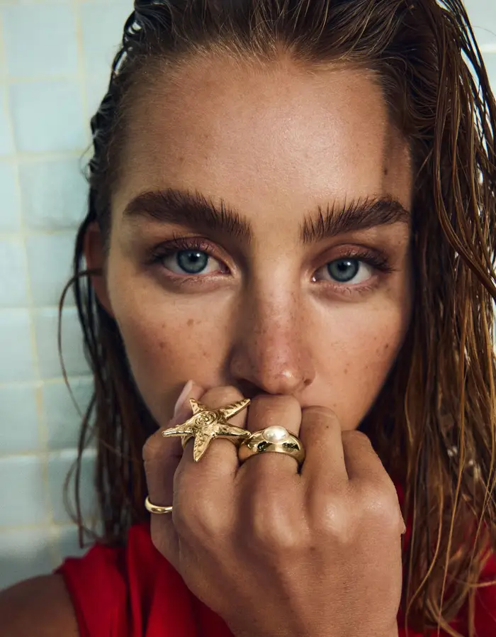 Bershka Set Anelli A Stella Marina Donna Oro