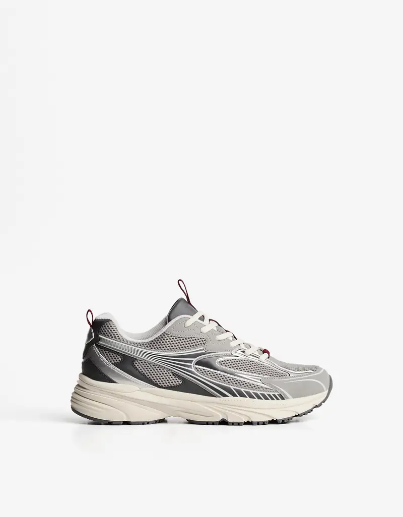 Bershka Sneakers Multielemento Uomo Grigio