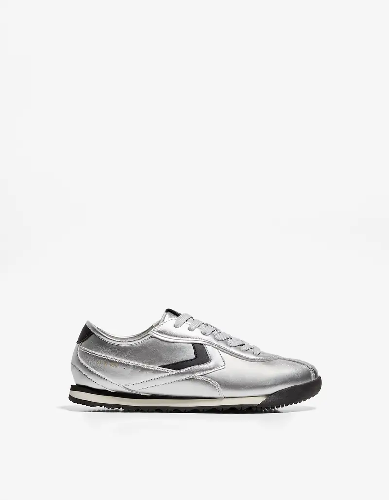 Bershka Sneakers Rétro Uomo 42 Argentato