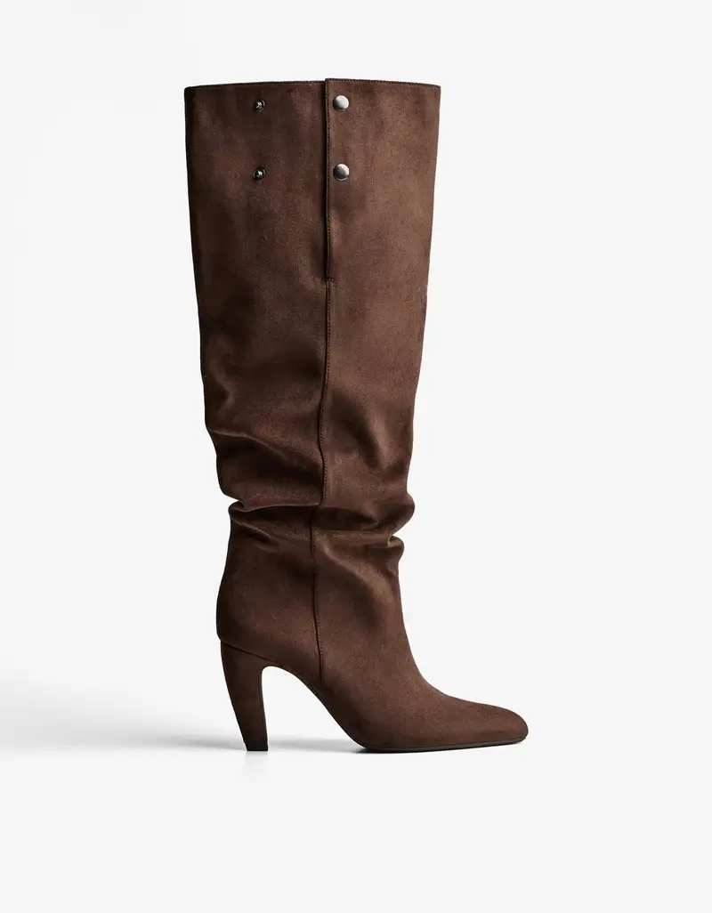 Bershka Stivali con tacco Donna Marrone 3540104