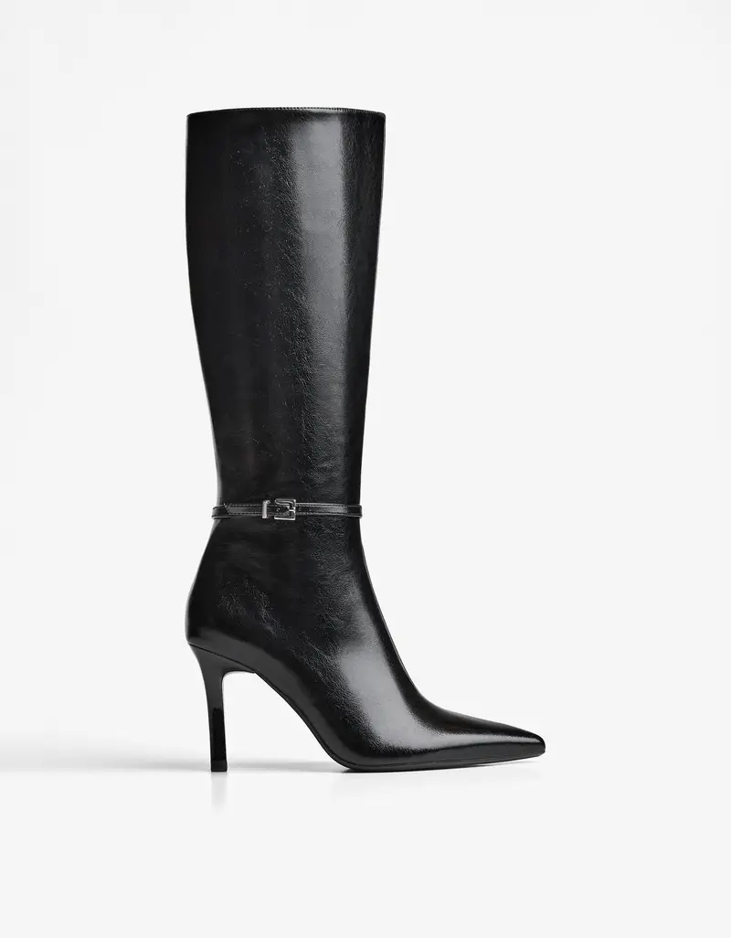 Bershka Stivali con tacco Donna Nero 3593666