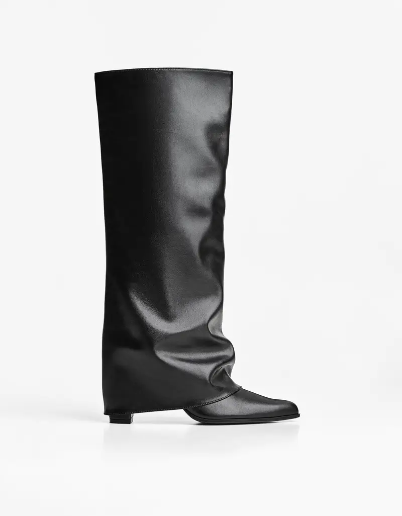 Bershka Stivali con tacco Donna Nero 2721321