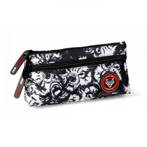 Bestial Wolf Astuccio a doppia zip Multicolore