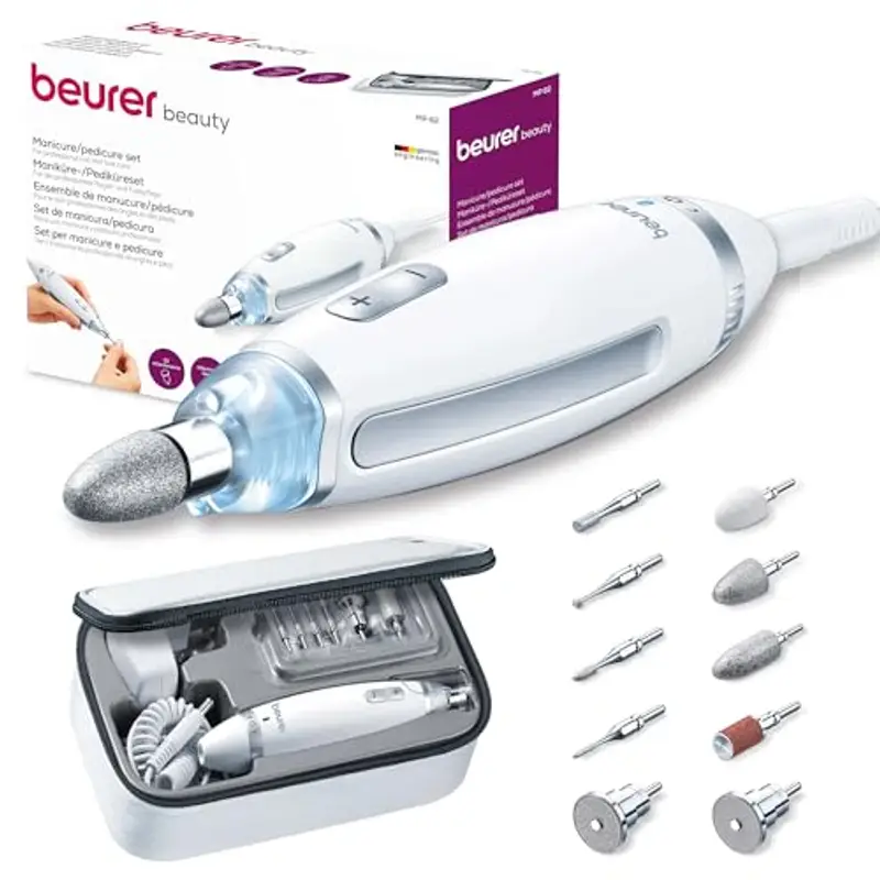 Beurer MP 52 Dispositivo elettronico Manicure E Pedicure, Fresa Elettrica Per Precisa Modellatura E Limatura Delle Unghie, Particolarmente