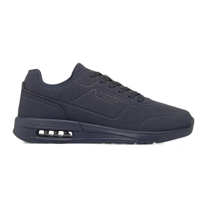 BEVERLY HILLS Sneakers blu da uomo con suola ammortizzata e dettagli traforati