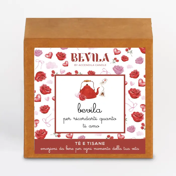 Bevila By Accandila Candle Tisana ai frutti rossi bevila per ricordarti quanto ti amo unica