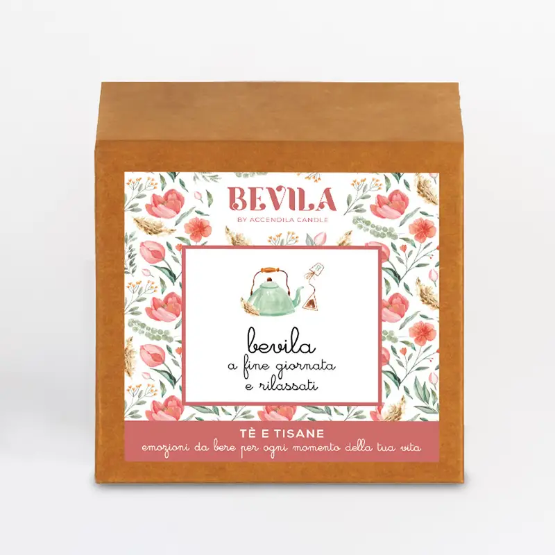 Bevila By Accandila Candle Tisana bevila a fine giornata e rilassati ai fiori di camomilla unica