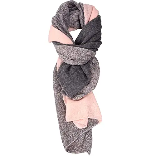 Bezioner XXL Sciarpa Foulard Donna Tartan Grande Scialle Donna Plaid Stola Rosa