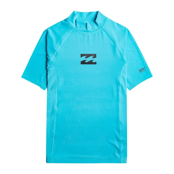 Billabong T-Shirt Uv Wave Rashguard Junior Celeste Bambino Azzurro