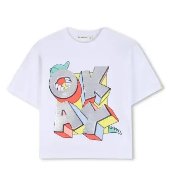 Billieblush per ragazzo U21695 T-shirt White Canal (10años= 138cm), Bianco, Casual, Cotone, Manica corta, moda per bambini