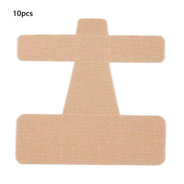 10 pezzi di cerotto elastico sportivo per alluce valgo, supporto fisso, anti-attrito, protettivo, unisex, per la cura dei piedi beige