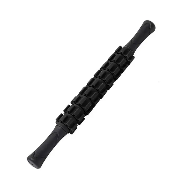 Massaggiatore anticellulite a 9 ruote, per punti trigger, per corpo, piedi, viso e gambe, dimagrante, per yoga, palestra, muscoli nero