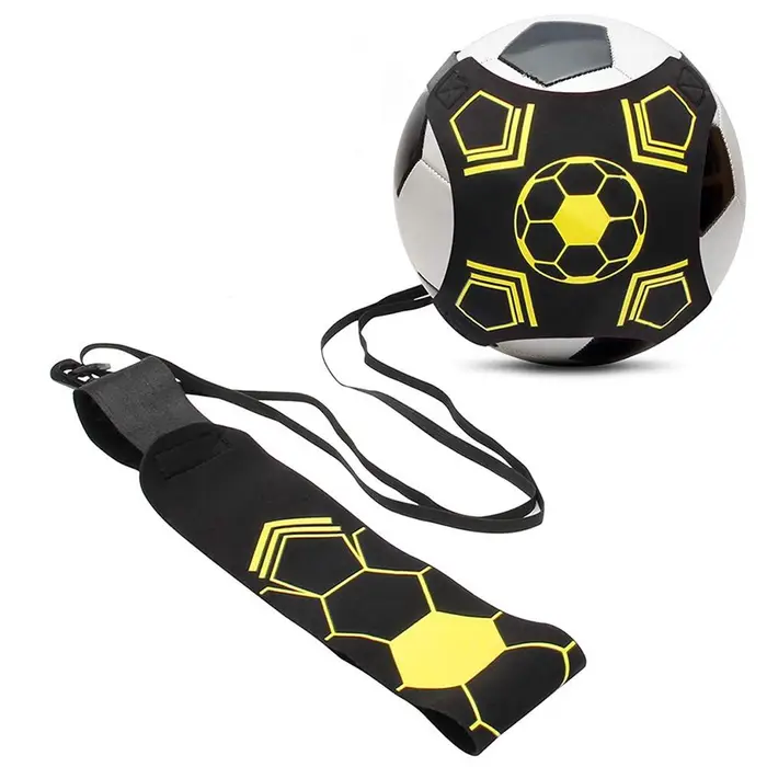 Allenatore Calcio Calcio Regolabile Allenamento Palla Calcio Tessuto Nylon Allenatore Calcio Cintura Solo Elastico Attrezzatura Fitness Ausiliaria