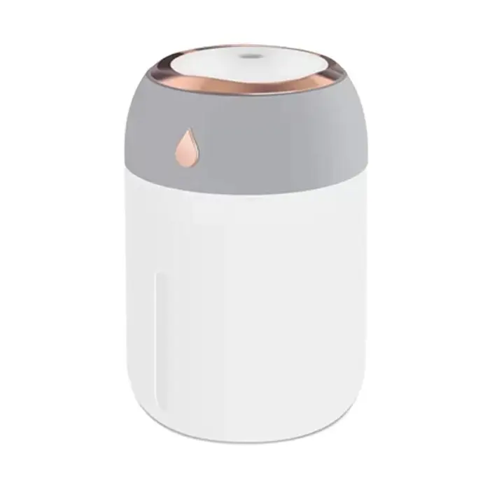 Umidificatore d aria portatile Mini diffusore di aroma USB con luce LED fredda Nebbia per camera da letto casa auto piante purificatore Humidificador 330ml colore grigio chiaro
