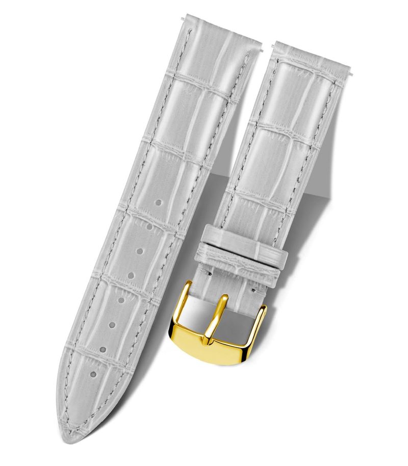 BINLUN Cinturino Pelle Sgancio Rapido 20mm Grigio