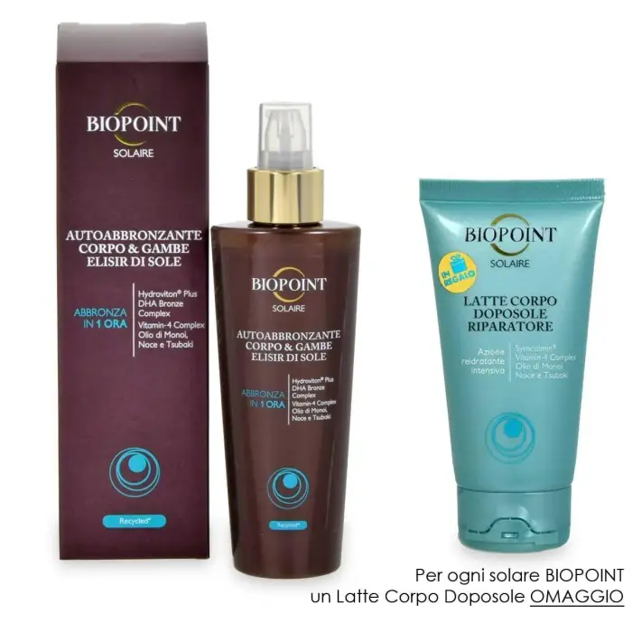 Biopoint autoabbronzante elisir sole corpo 150ml