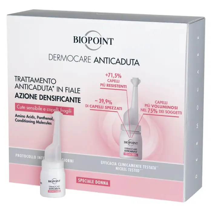 Biopoint Dermocare Trattamento Anticaduta Azione Ridensificante Speciale Donna 20 Fiale Da 6 Ml