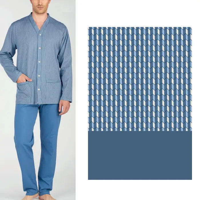 Bip Bip Pigiama da uomo 2418 cardigan orlato in cotone malibu