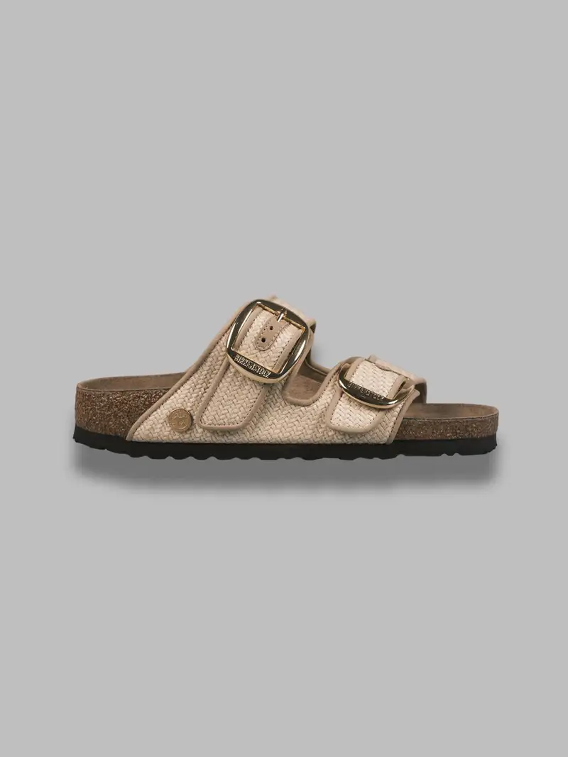 Birkenstock arizona big buckle natural, raffia - calz