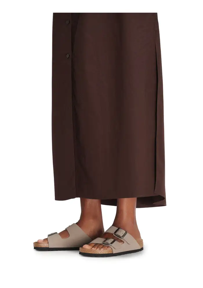 Birkenstock ARIZONA BIRKO-FLOR NUBUK GRAY TAUPE - Ciabatta Taupe