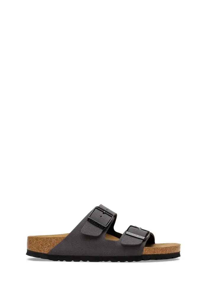 Birkenstock ARIZONA BIRKO-FLOR NUBUK VELVET GRAY - Ciabatta Gray