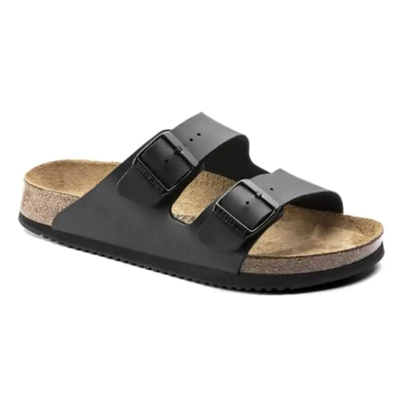 Birkenstock Arizona SL Birko-Flor Sandalo unisex per adulti, vestibilità normale, Nero, 43 EU Schmal