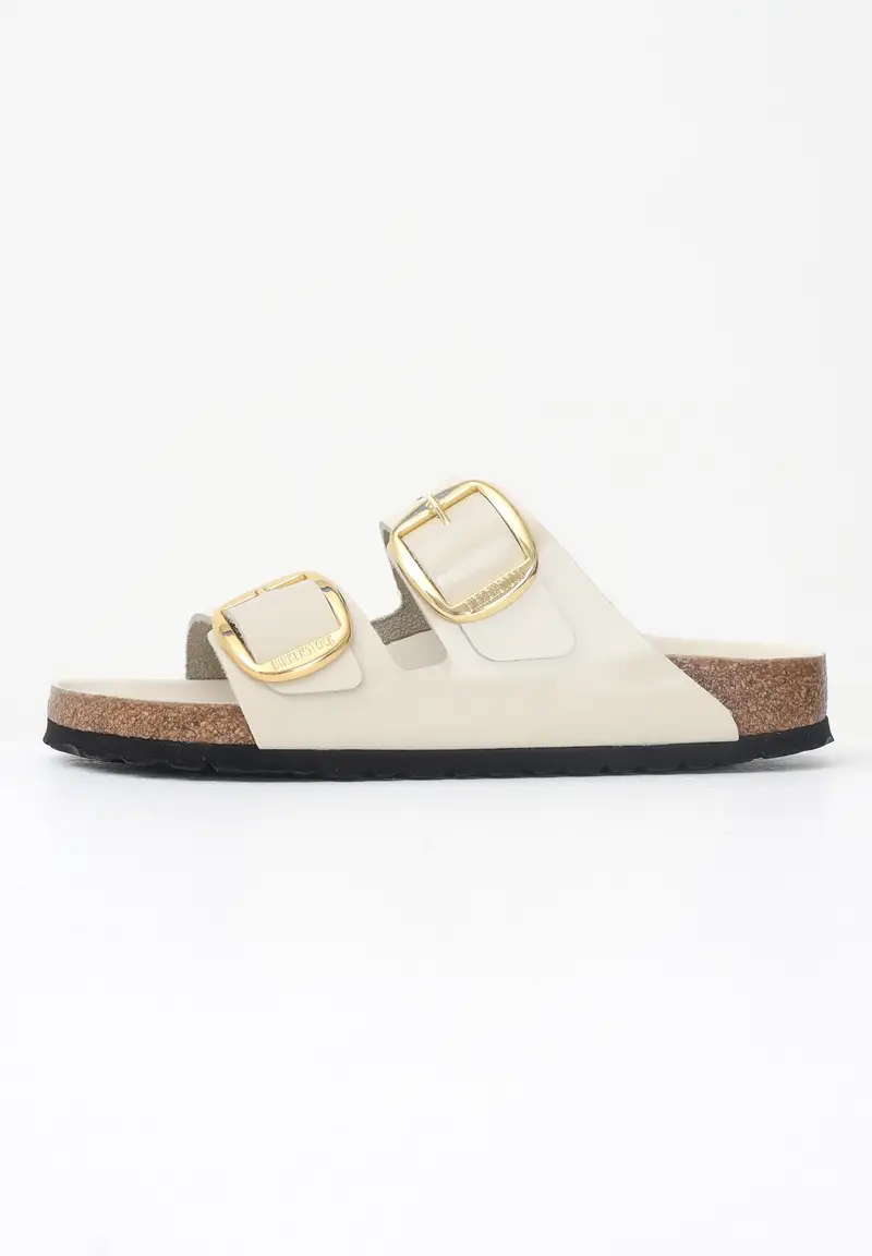 Birkenstock Ciabatte Arizona Big Buckle avorio da donna
