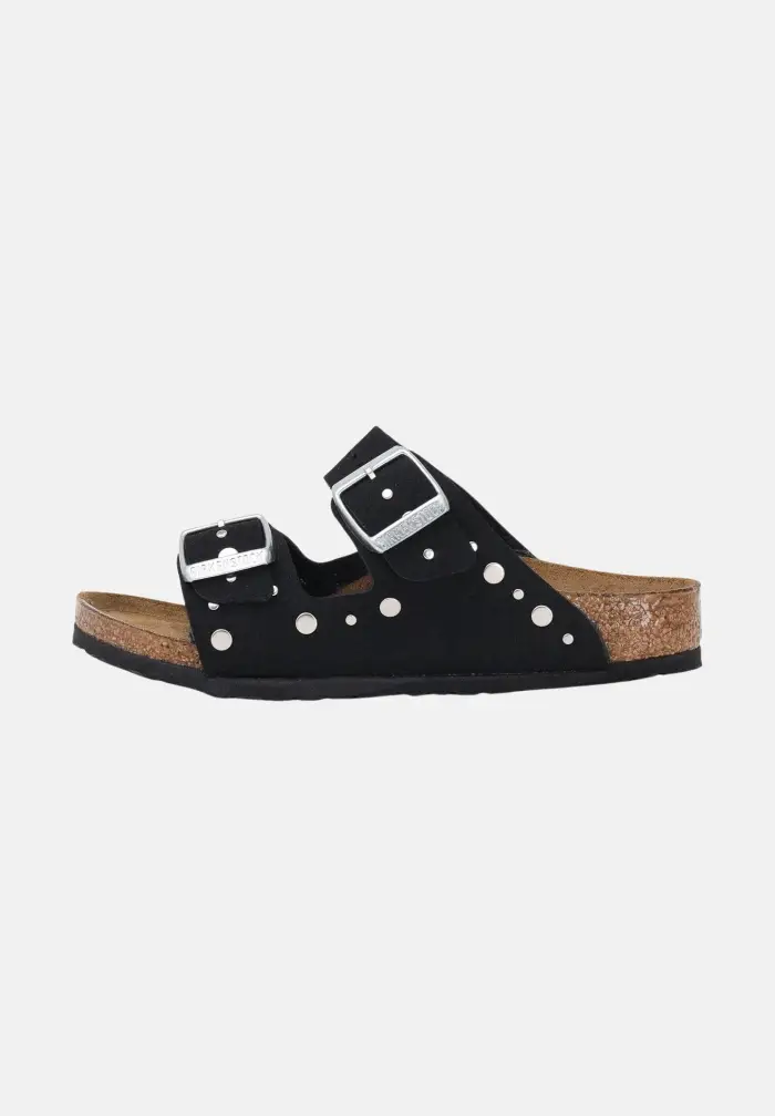 Ciabatte Arizona Rivet Border nere da bambina