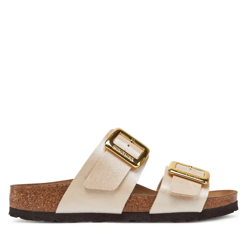 Birkenstock Ciabatte Sydney Cushion Buckle 1029492 Écru Écru