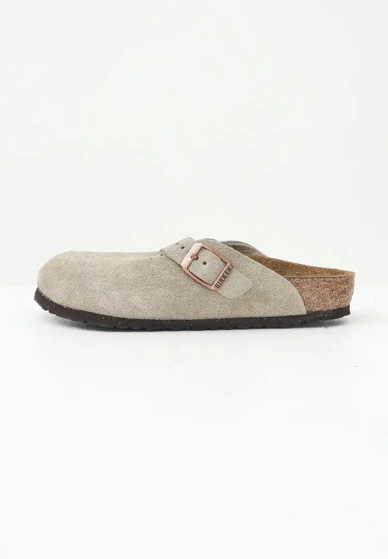 Birkenstock Ciabatte Boston taupe per bambino e bambina